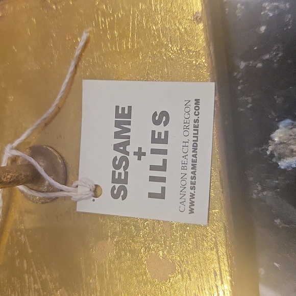 Creative co-op decorative Agate Stone slice on metal stand - Picture 3 of 5